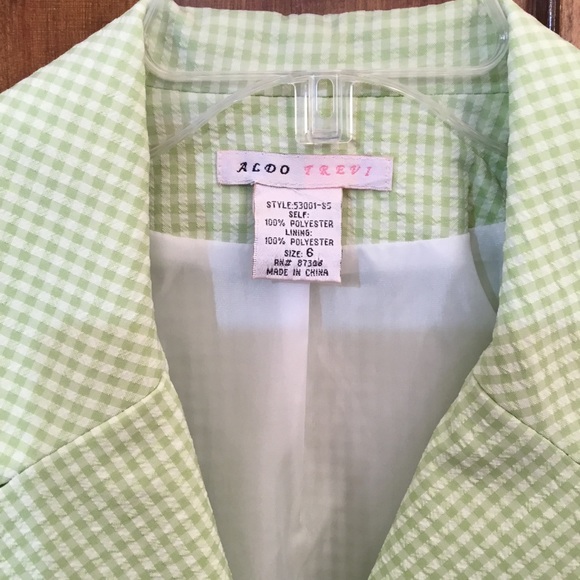 Playful pocket bow ties blazer, size 6, NWT, 2 button front, poly - Picture 2 of 3